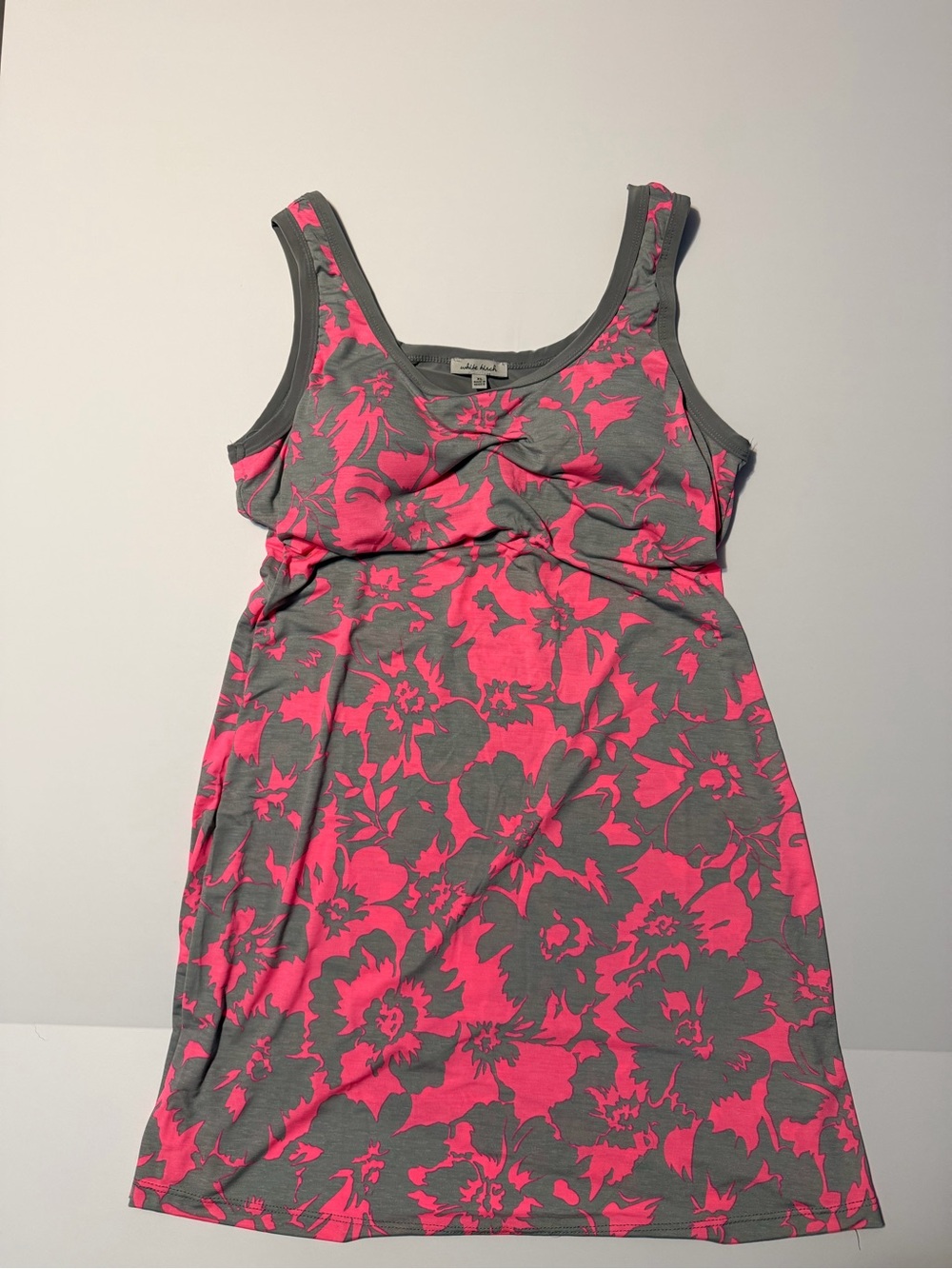 White Birch Womens Gray & Hot Pink Sundress w/padding